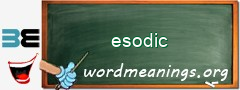 WordMeaning blackboard for esodic